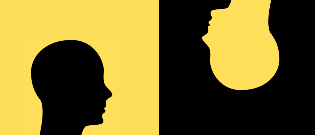 Profile graphic to show two different viewpoints.