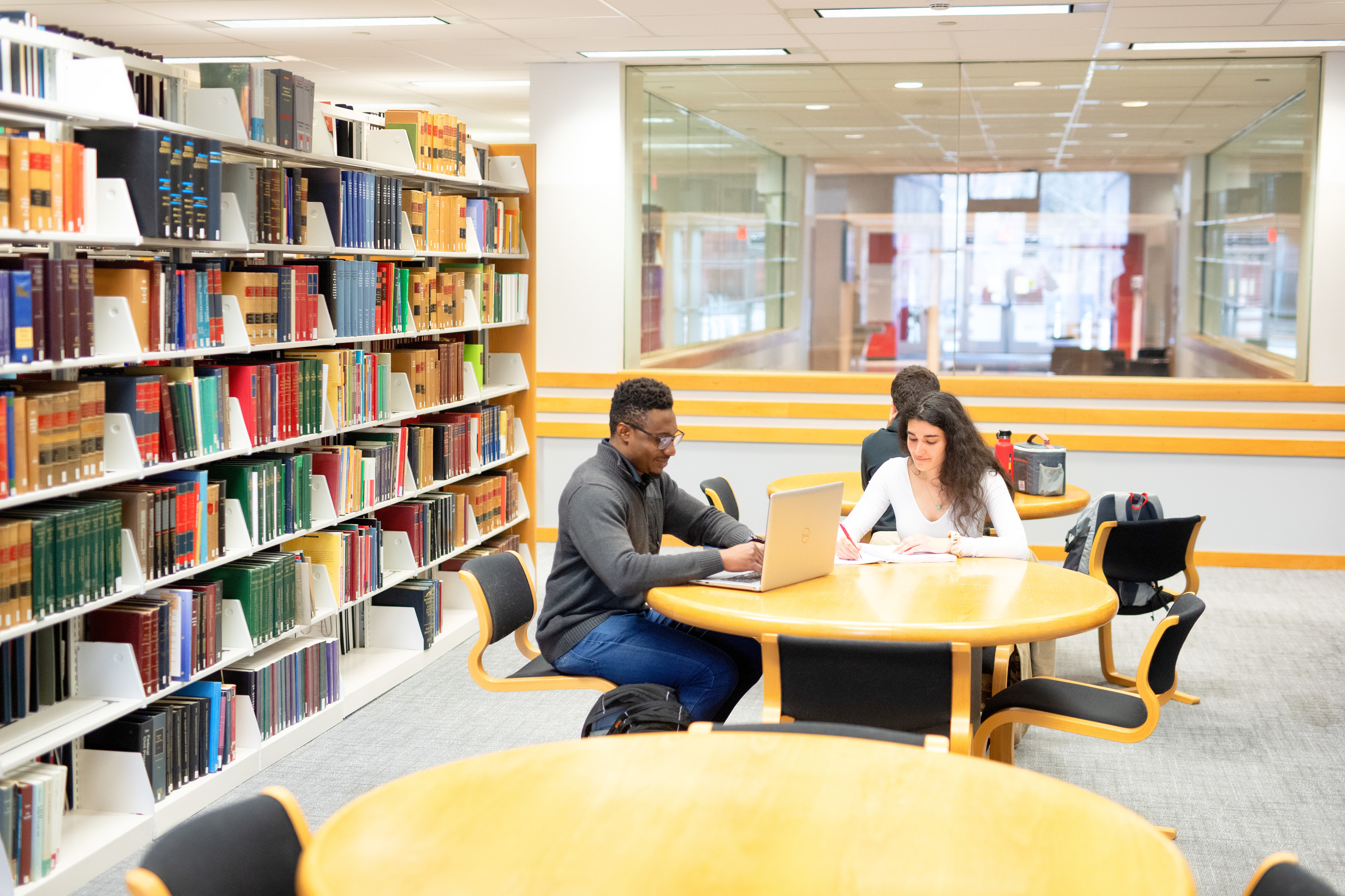 Students Studying in Library 