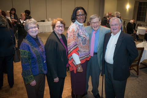 Gail Agrawal, Carolyn Jones, Marcella David, Sandy Boyd, and Bill Hines at Marcella's Farewell Party