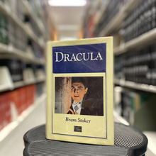 Book cover of Dracula displayed in the law library 