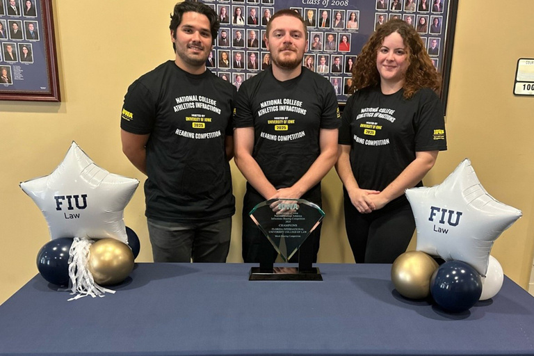 The 2025 Hearing Competition champion team from Florida International University College of Law