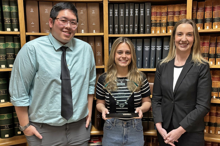 The 2025 Writing Competition runner-up team, from the University of Iowa College of Law