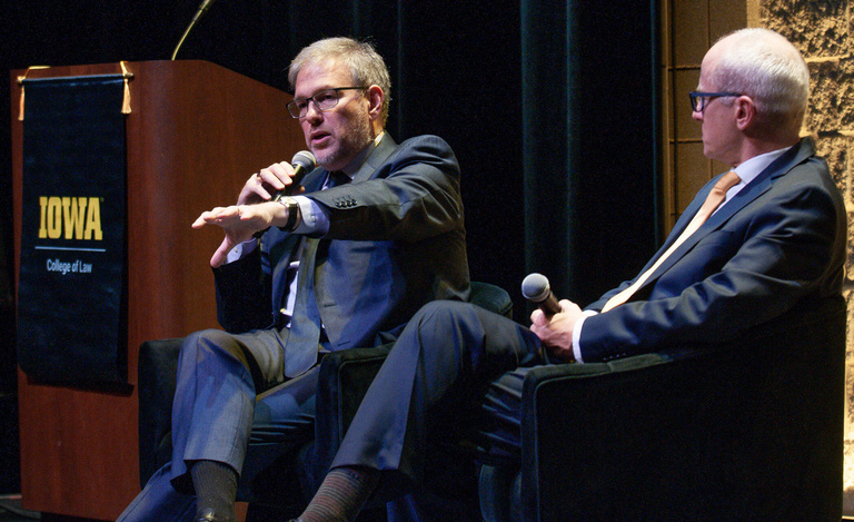 Bret Stephens talks at the 2025 fall Levitt Lecture.