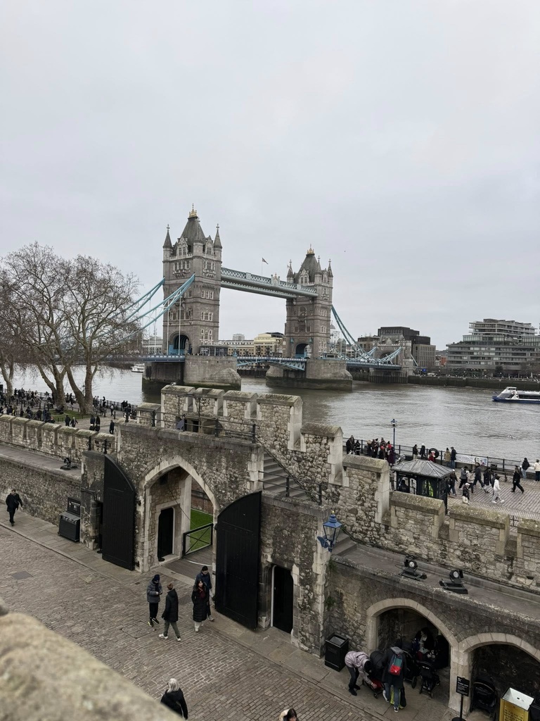 wide view of London's Tower bridge