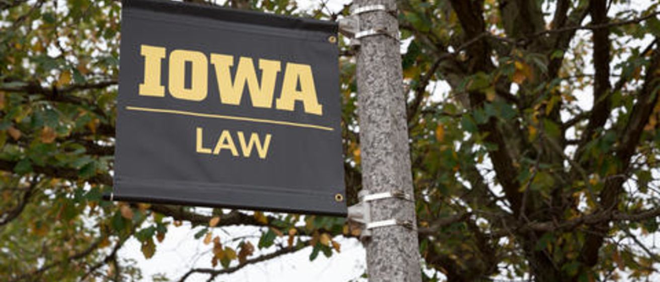 Iowa Law Post Sign
