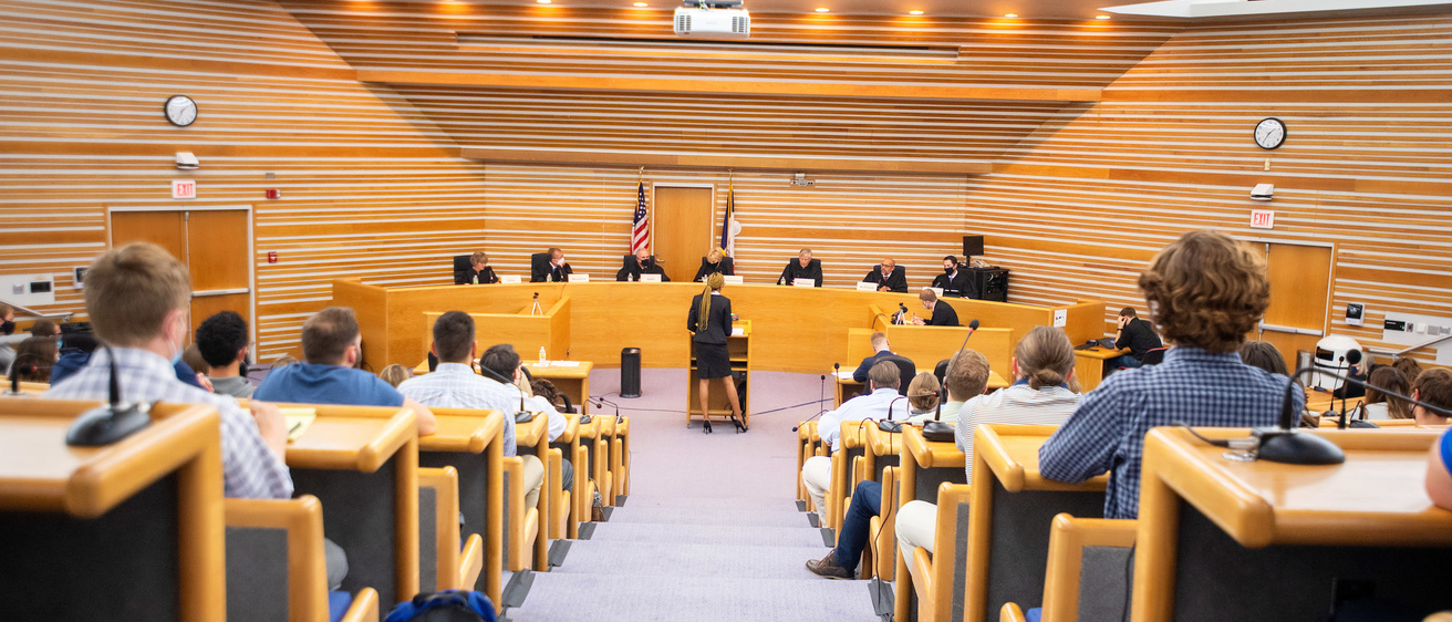 2021 Supreme Court Day in Levitt Auditorium in the Boyd Law Building