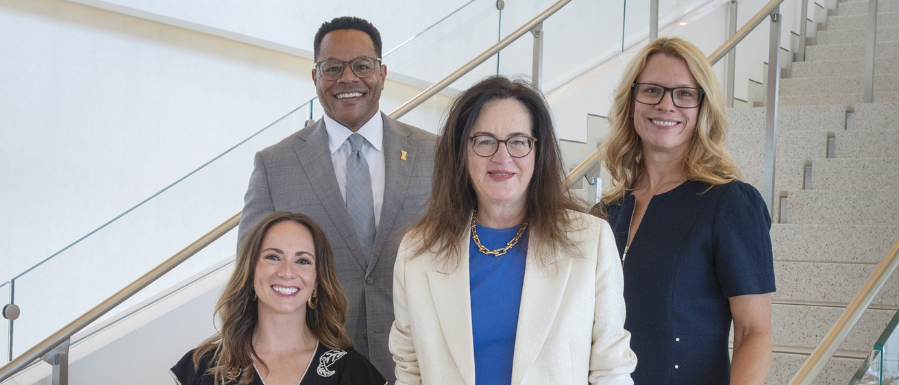 A group photo of the 2025 alumni award winners