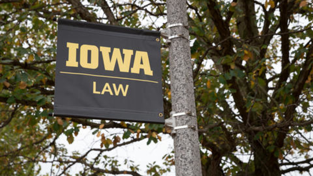 Iowa Law Post Sign